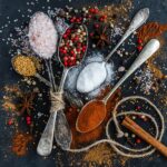 spices, mobile wallpaper, lock screen wallpaper, spoons, salt, mobile wallpaper 4k, ipad wallpaper, pepper, ingredients, phone wallpaper, samsung wallpaper, condiments, flavoring, beautiful wallpaper, background, wallpaper, iphone wallpaper