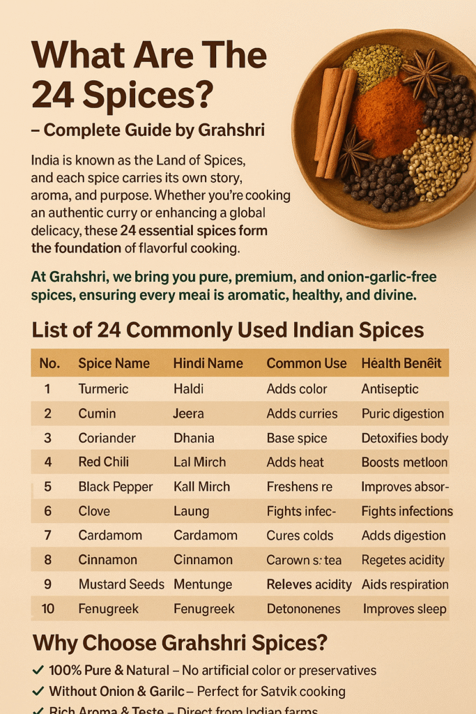 24 Indian spices